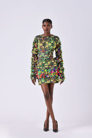 LISA FOLAWIYO Mini Bow Dress