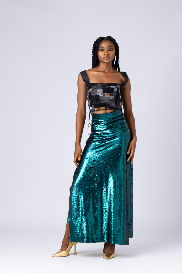 TZAR STUDIOS  SVEN SEQUIN SKIRT - Image 6