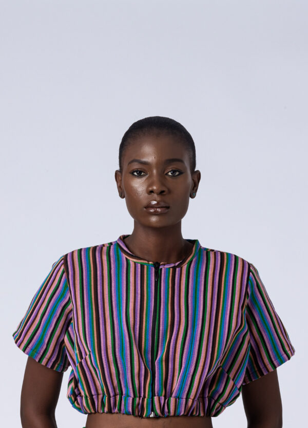 FIA STRIPED COCOON CROP TOP - Image 4