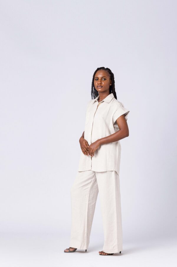 EMMY KASBIT RIO PLEATED LINEN SET