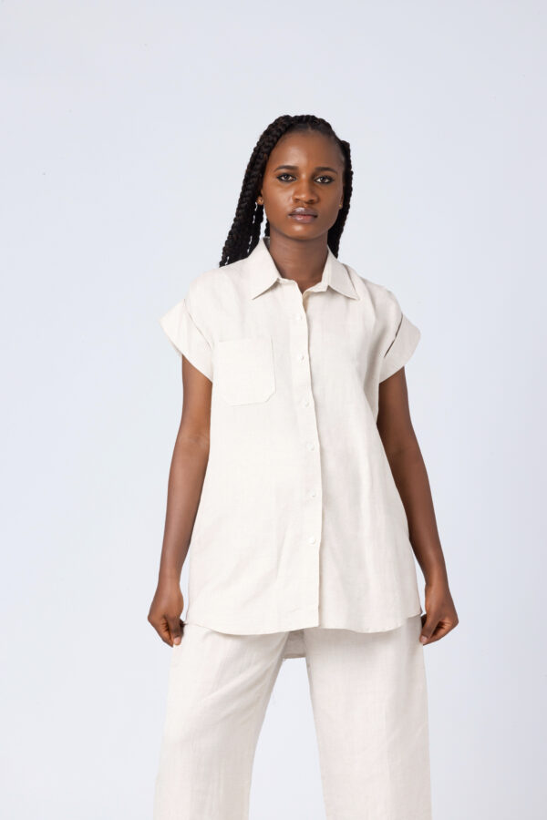 EMMY KASBIT RIO PLEATED LINEN SET - Image 2